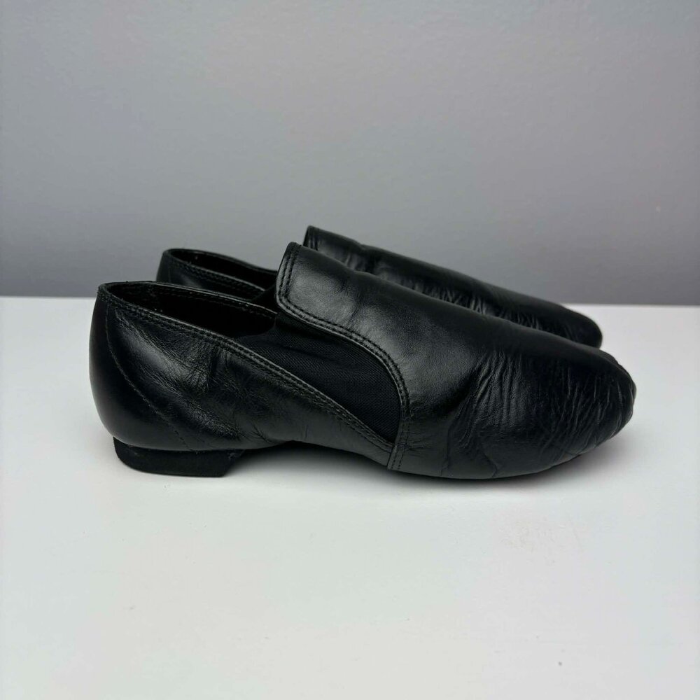 ABT America Ballet Theatre Spotlights Black Leather Jazz Dance Shoes Size 1 - Picture 2 of 11